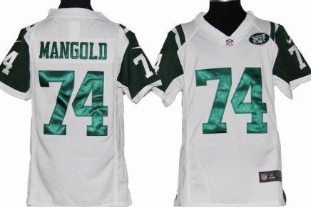 Nike youths Game Jersey New York Jets 74 Nick Mangold White